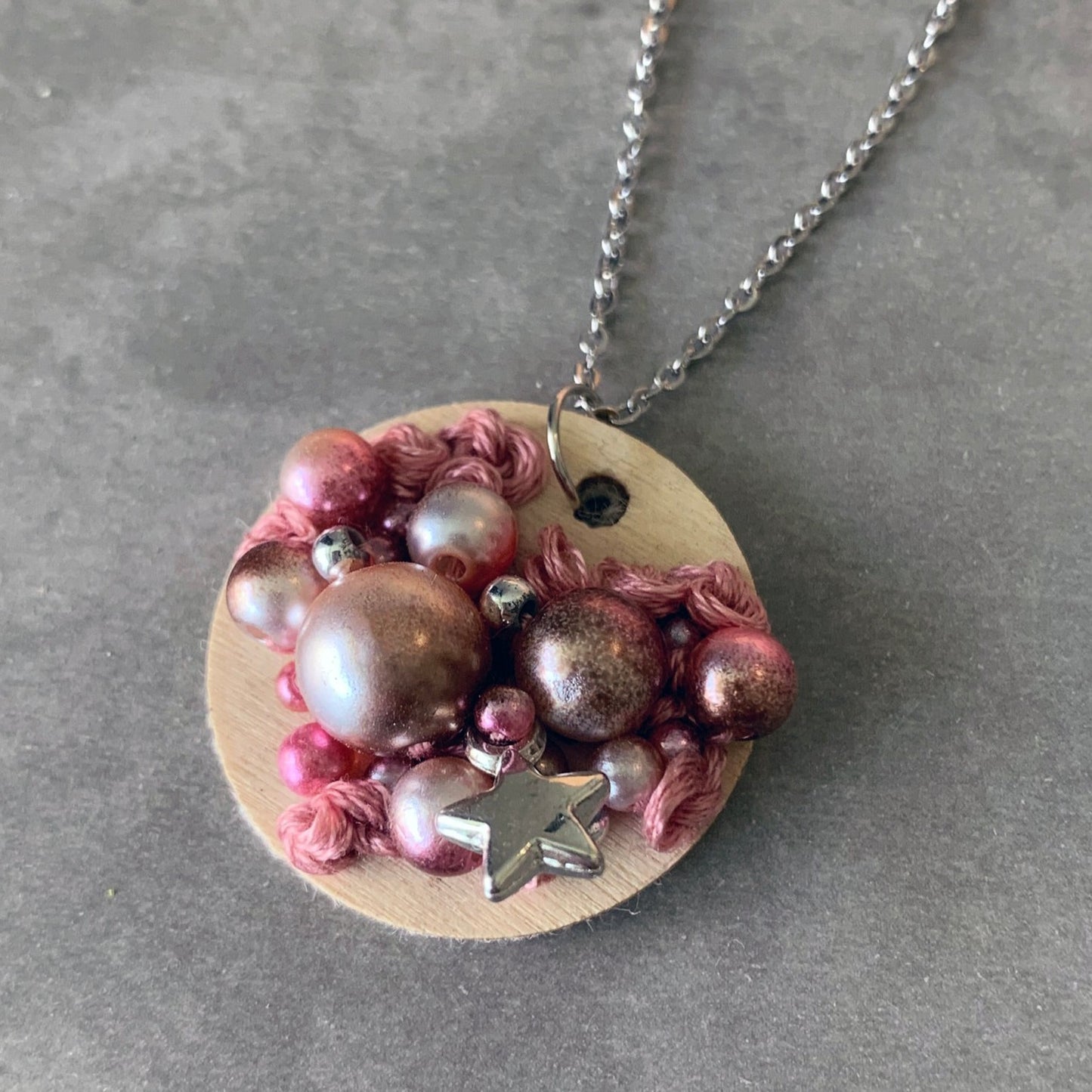 Pink Star - pendant and necklace