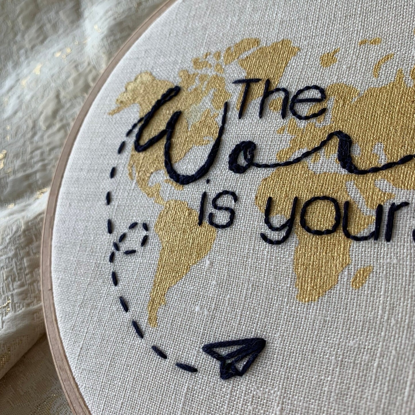 THE WORLD IS YOURS - embroidery pattern