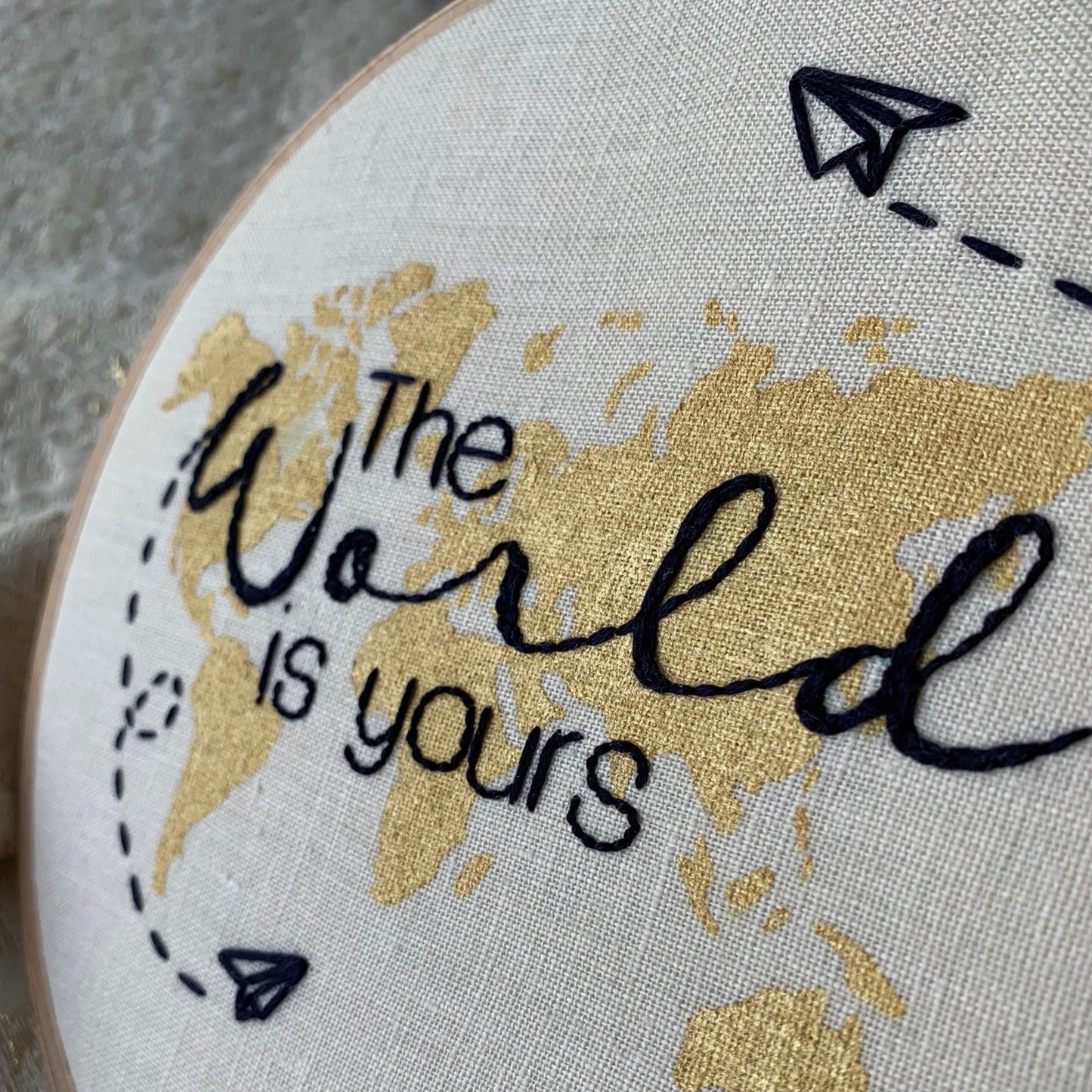 THE WORLD IS YOURS - embroidery pattern